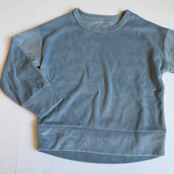 Gap Kids Blue Velour Pajamas 6 - Picture 3 of 13